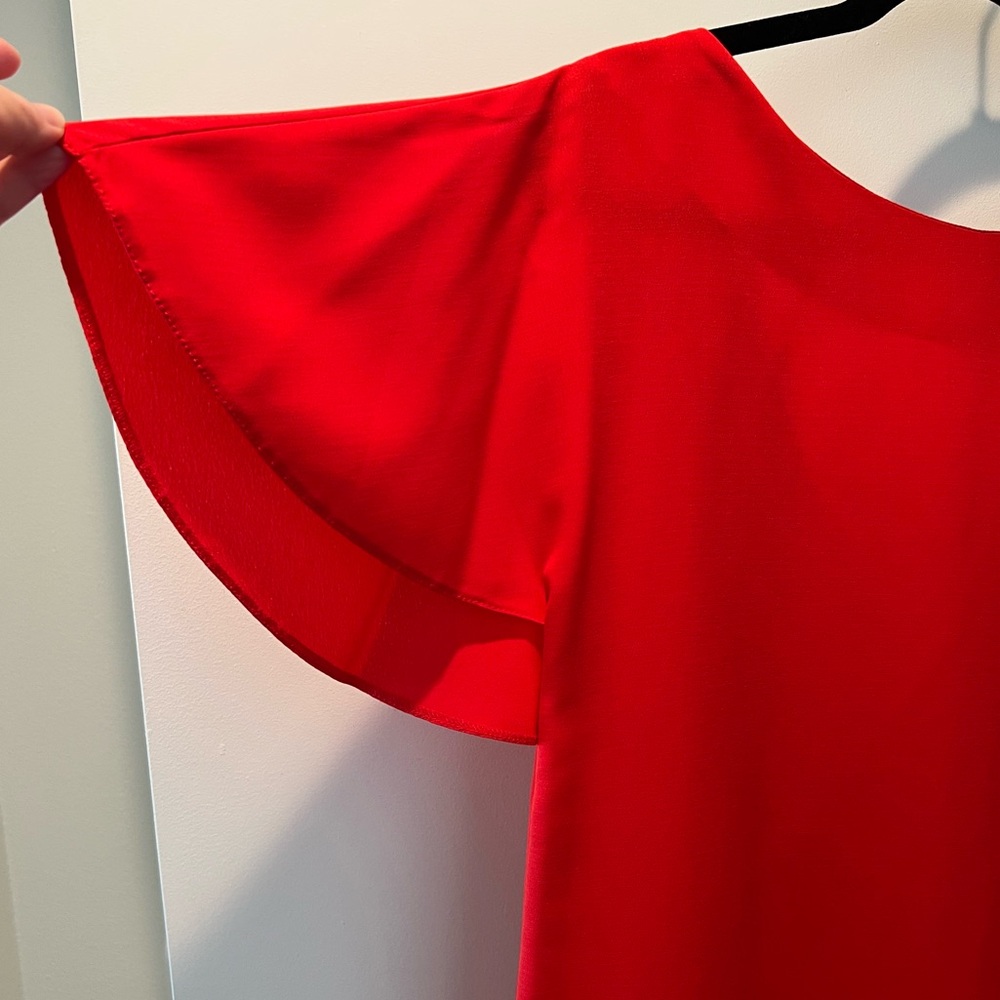Zara Basic Mini Red Dress Size: Medium - image 3
